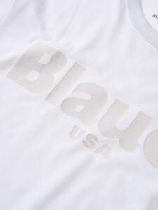 BLAUER – T-Shirt Uomo Scritta Blauer in Tono Bianco