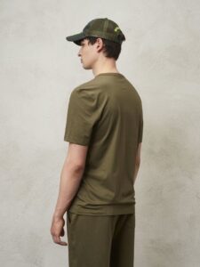 BLAUER – T-Shirt Uomo Scritta Blauer in Tono Verde Siepe