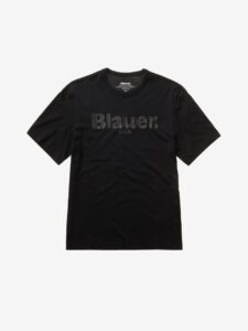 BLAUER – T-Shirt Uomo Scritta Blauer in Tono Nero