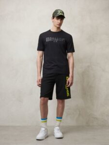 BLAUER – T-Shirt Uomo Scritta Blauer in Tono Nero