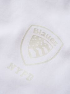 BLAUER – T-Shirt Uomo Scudo Bianco