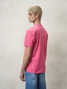 BLAUER – T-Shirt Uomo Scudo Blauer a Colori Limonata Rosa