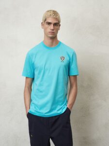 BLAUER – T-Shirt Uomo Scudo Blauer a Colori Turchese
