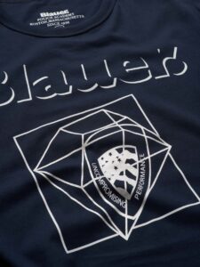 BLAUER – T-Shirt Uomo Grafica 3D Blu Sodalite