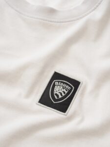 BLAUER – T-Shirt Uomo in Morbido Cotone Bianco