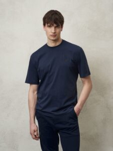 BLAUER – T-Shirt Uomo in Morbido Cotone Blu Sodalite