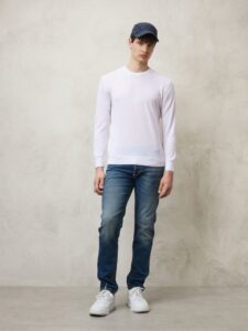 BLAUER – Maglia Uomo Girocollo Bianco