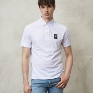 BLAUER – Polo Uomo in Piquet Bianco