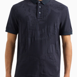 ARMANI EXCHANGE – Polo Uomo in Jersey Jacquard Blu