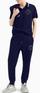 ARMANI EXCHANGE – Polo Uomo in Cotone Revers Tinta Unita Blu