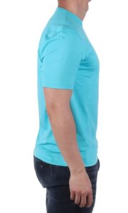 BLAUER – T-Shirt Uomo Scritta Blauer in Tono Turchese