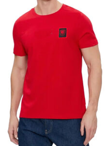 BLAUER – T-Shirt Uomo in Morbido Cotone Rosso