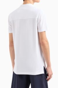 ARMANI EXCHANGE – Polo Uomo con Collo Coreano Bianco