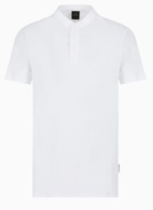 ARMANI EXCHANGE – Polo Uomo con Collo Coreano Bianco