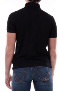 ARMANI EXCHANGE – Polo Uomo con Stampa Logo Tono su Tono Nero