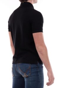 ARMANI EXCHANGE – Polo Uomo con Stampa Logo Tono su Tono Nero
