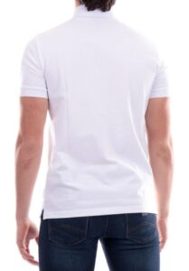 ARMANI EXCHANGE – Polo Uomo con Stampa Logo Tono su Tono Bianco