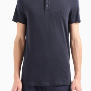 ARMANI EXCHANGE – Polo Uomo con Collo Coreano Blu