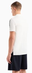 ARMANI EXCHANGE – Polo Uomo in Piquet con Tape Logo Bianco