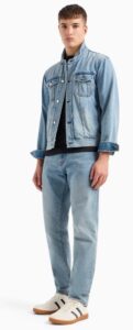 ARMANI EXCHANGE – T-Shirt Uomo Regular Fit in Jersey Blu Navy