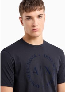 ARMANI EXCHANGE – T-Shirt Uomo Regular Fit in Jersey Blu Navy