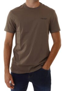 ARMANI EXCHANGE – T-Shirt Uomo Regular Fit in Jersey Marrone