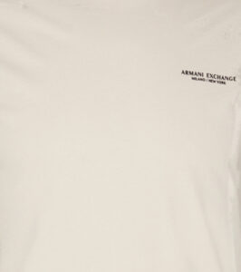ARMANI EXCHANGE – T-Shirt Uomo Regular Fit in Jersey Bianco Pepe