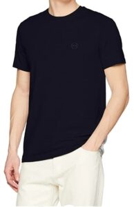 ARMANI EXCHANGE – T-Shirt Uomo Cotone e Logo Mini Tono su Tono Nero