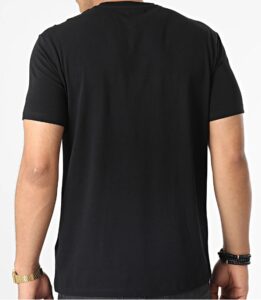 ARMANI EXCHANGE – T-Shirt Uomo Stampa con Scritta Logo nella Parte Frontale Nero