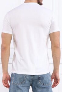 ARMANI EXCHANGE – T-Shirt Uomo Stampa con Scritta Logo nella Parte Frontale Bianco