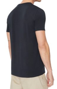 ARMANI EXCHANGE – T-Shirt Uomo Stampa con Scritta Logo nella Parte Frontale Blu Navy