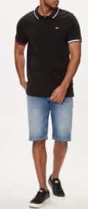 TOMMY HILFIGHER – Polo Uomo Slim Flag Nero