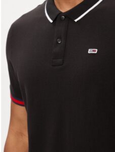 TOMMY HILFIGHER – Polo Uomo Slim Flag Nero