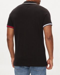 TOMMY HILFIGHER – Polo Uomo Slim Flag Nero