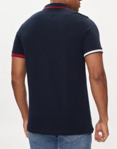 TOMMY HILFIGHER – Polo Uomo Slim Flag Blu Scuro