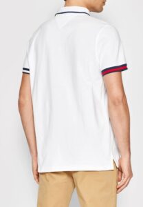 TOMMY HILFIGHER – Polo Uomo Slim Flag Bianco