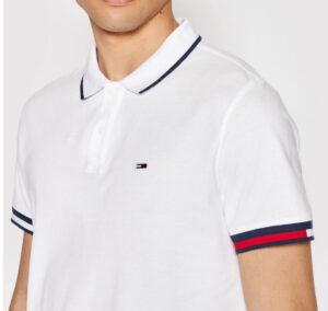 TOMMY HILFIGHER – Polo Uomo Slim Flag Bianco