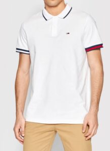 TOMMY HILFIGHER – Polo Uomo Slim Flag Bianco