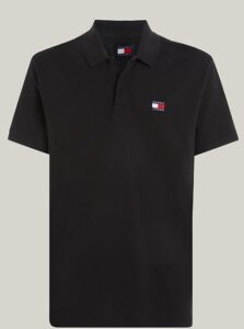 TOMMY HILFIGHER – Polo Uomo Regular Fit con Distintivo Nero