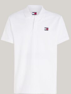 TOMMY HILFIGHER – Polo Uomo Regular Fit con Distintivo Bianco