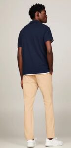 TOMMY HILFIGHER – Polo Uomo Regular Fit con Distintivo Blu Scuro Navy
