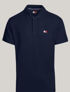 TOMMY HILFIGHER – Polo Uomo Regular Fit con Distintivo Blu Scuro Navy
