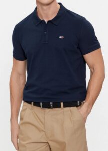 TOMMY HILFIGHER – Polo Uomo Slim Placket Blu Scuro