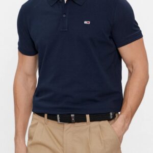TOMMY HILFIGHER – Polo Uomo Slim Placket Blu Scuro