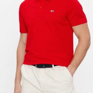 TOMMY HILFIGHER – Polo Uomo Slim Placket Rosso