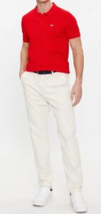 TOMMY HILFIGHER – Polo Uomo Slim Placket Rosso
