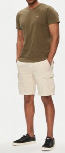 TOMMY HILFIGER – Pantaloncini di Tessuto Uomo Ethan Cargo Beige