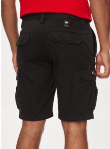 TOMMY HILFIGER – Pantaloncini di Tessuto Uomo Ethan Cargo Nero