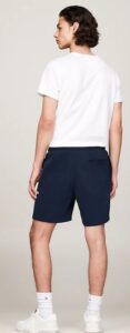 TOMMY HILFIGER – Pantaloncini Sportivi Uomo Relaxed Fit con Logo Grafico Blu Scuro