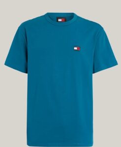 TOMMY HILFIGHER – T-Shirt Uomo con Distintivo Verde Acqua